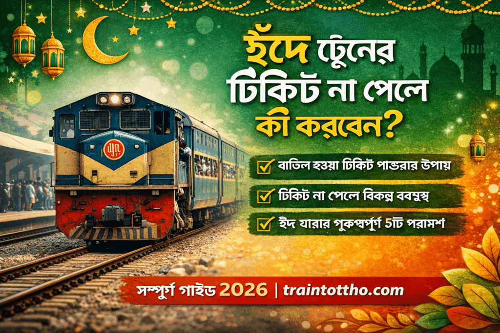 ঈদে ট্রেনের টিকিট না পেলে কী করবেন সম্পূর্ণ গাইড ২০২৬