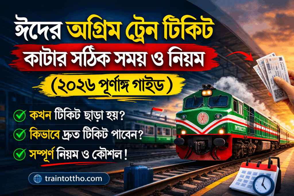 ঈদের অগ্রিম ট্রেন টিকিট কাটার সঠিক সময় ও নিয়ম (২০২৬ পূর্ণাঙ্গ গাইড)